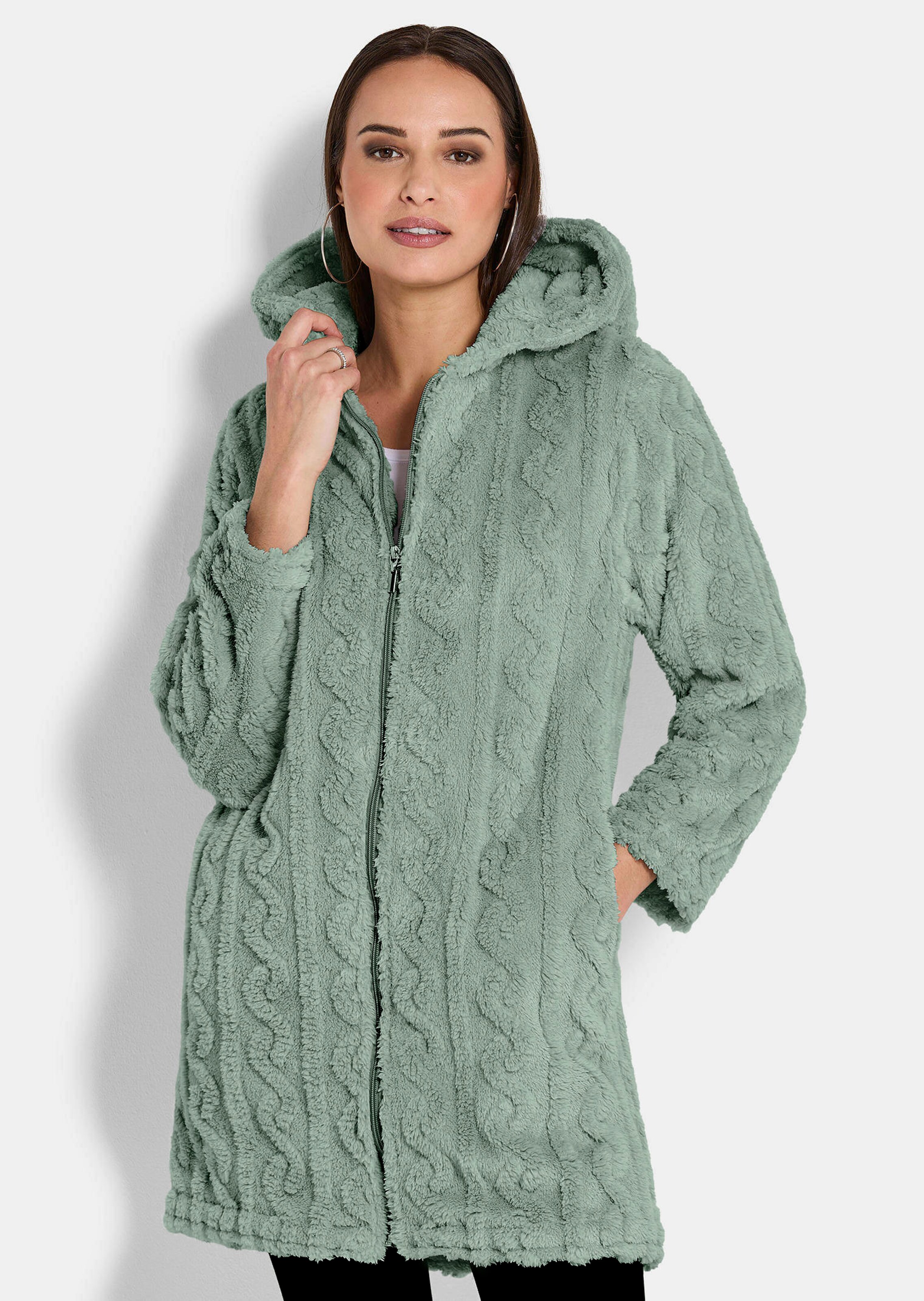 Veste polaire douillette avec capuche