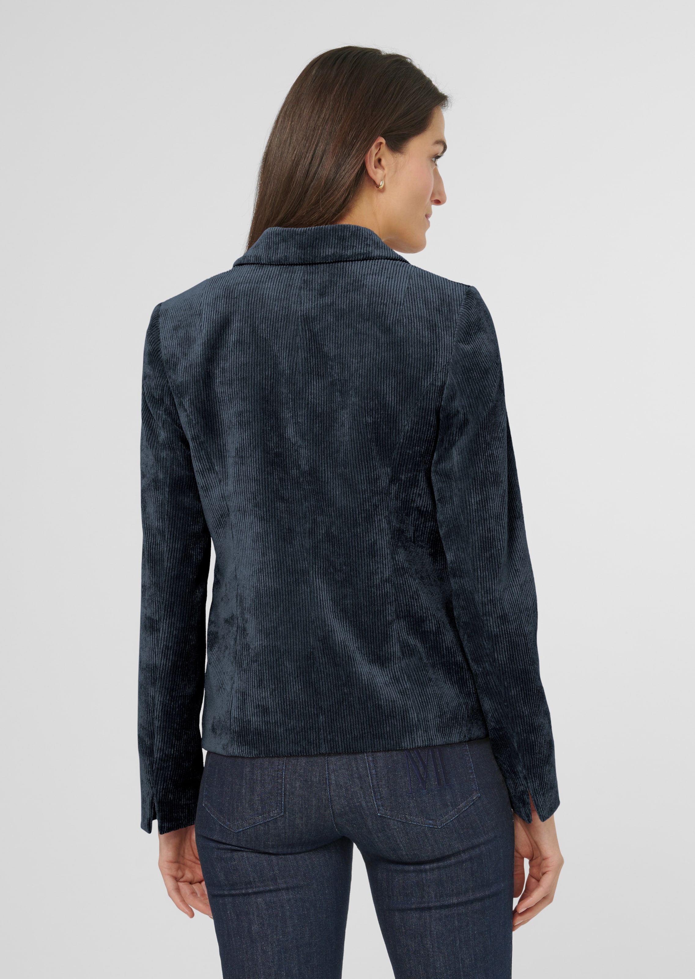 Blazer. Velours c?�tel?� sur marine | MADELEINE Vetement