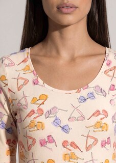 Shirt met korte mouwen en zomerse print thumbnail 6