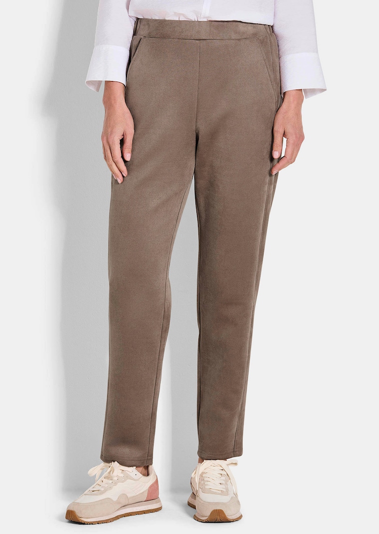 Broek LOUISA in suèdelook