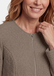Jacke in Bouclé-Optik mit Baumwolle thumbnail 5