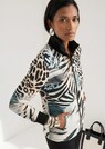 Sweat-Jacke mit Stehkragen und Animal-Print thumbnail 1