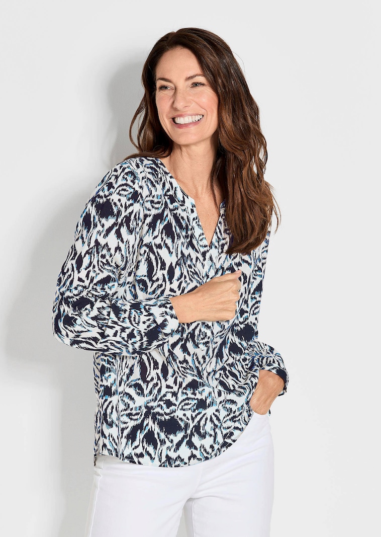 Druckbluse im Unikat-Print