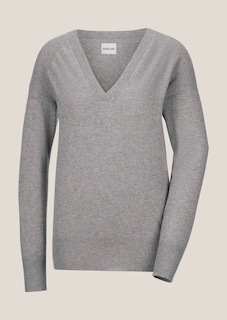 Kaschmirpullover mit V-Ausschnitt thumbnail 6