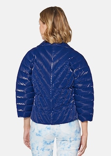 Short quilted jacket with 3/4 sleeves thumbnail 3