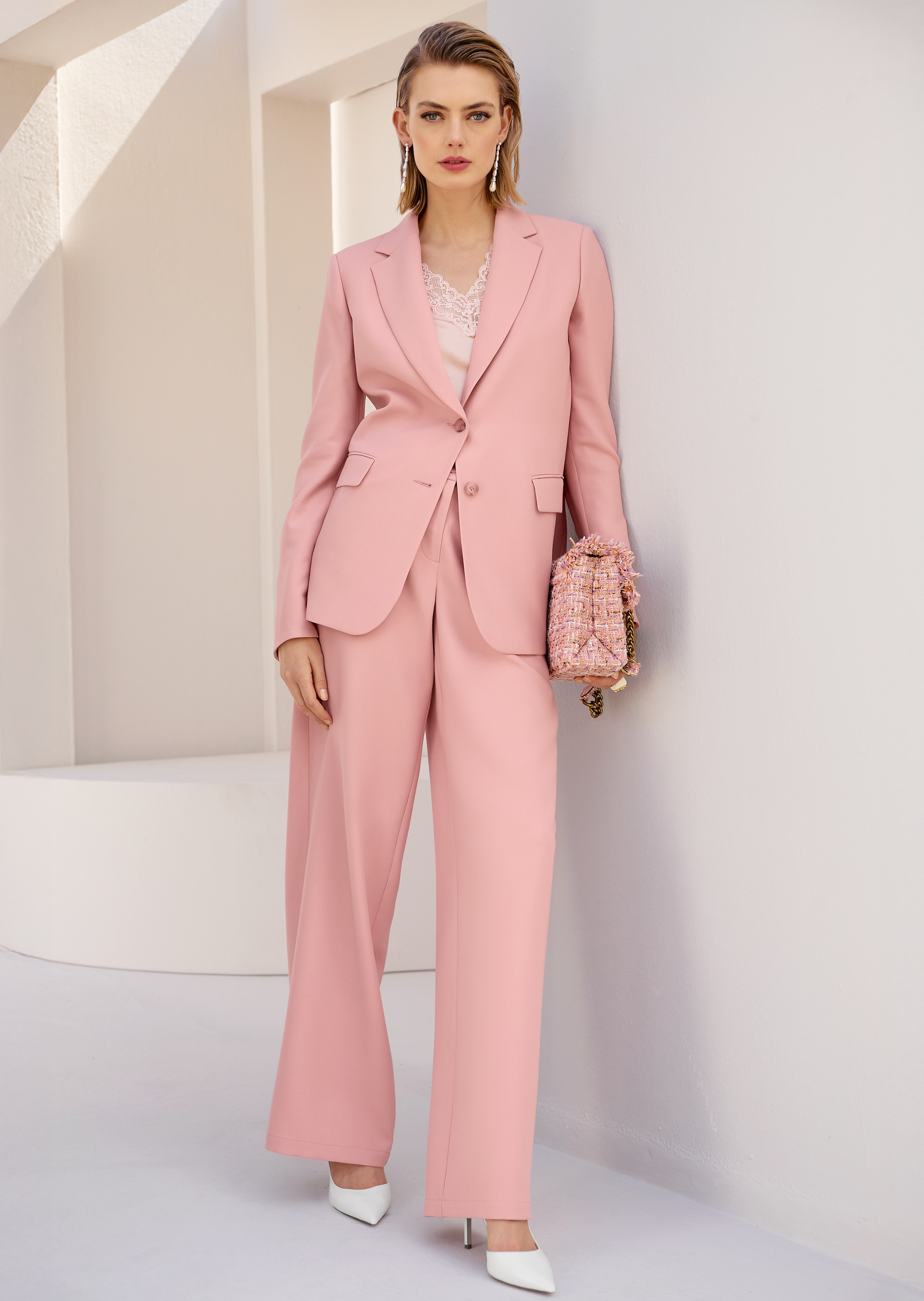 Einreihiger Blazer mit Stretchanteil
