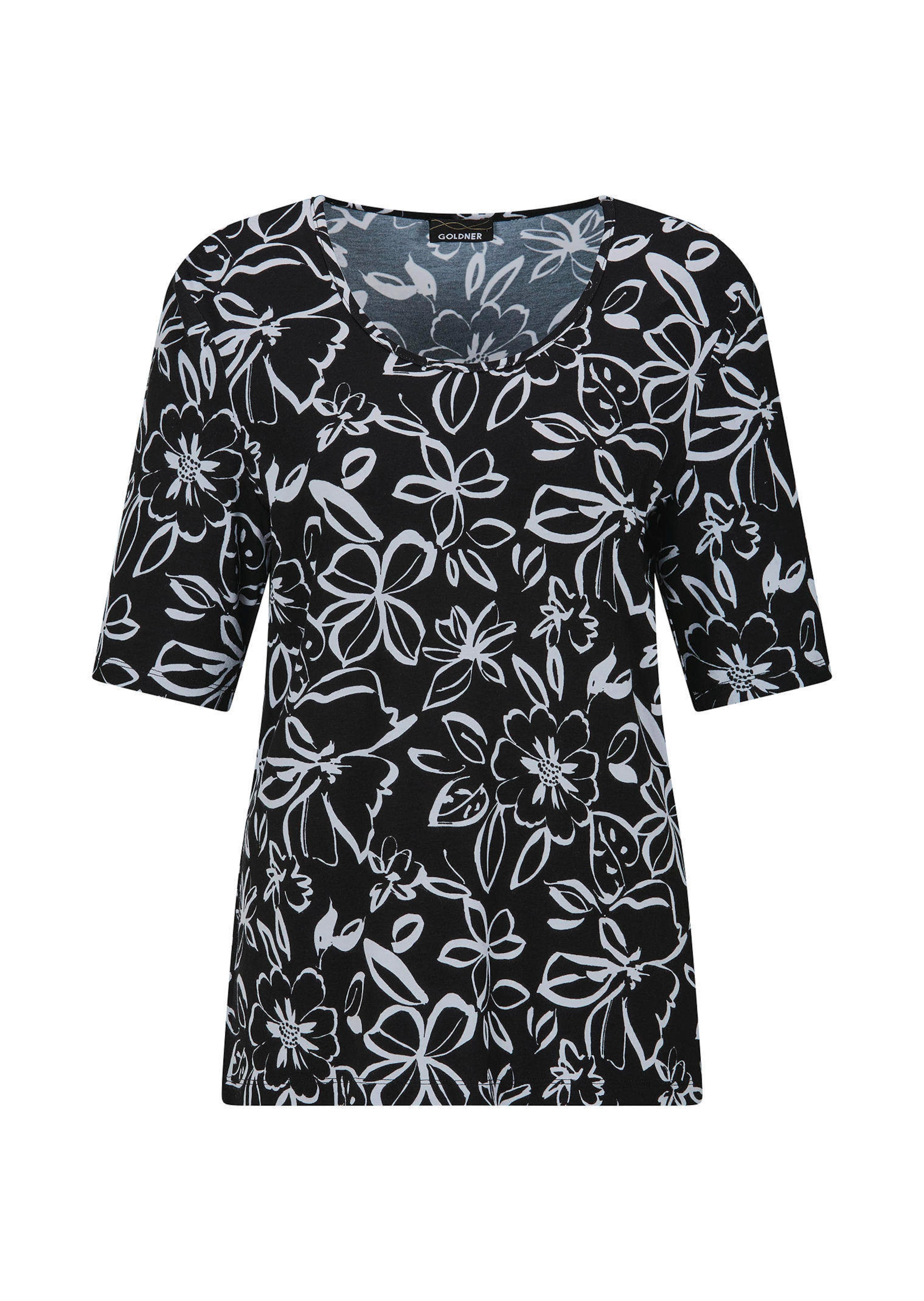 Jersey-Shirt mit Blumenmuster