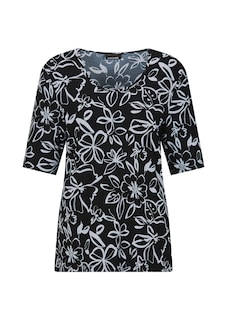 Jersey-Shirt mit Blumenmuster thumbnail 6