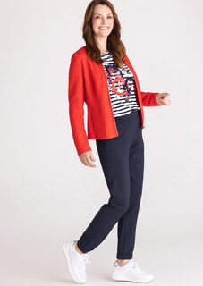 T-shirt à rayures avec motif sur le devant thumbnail 2