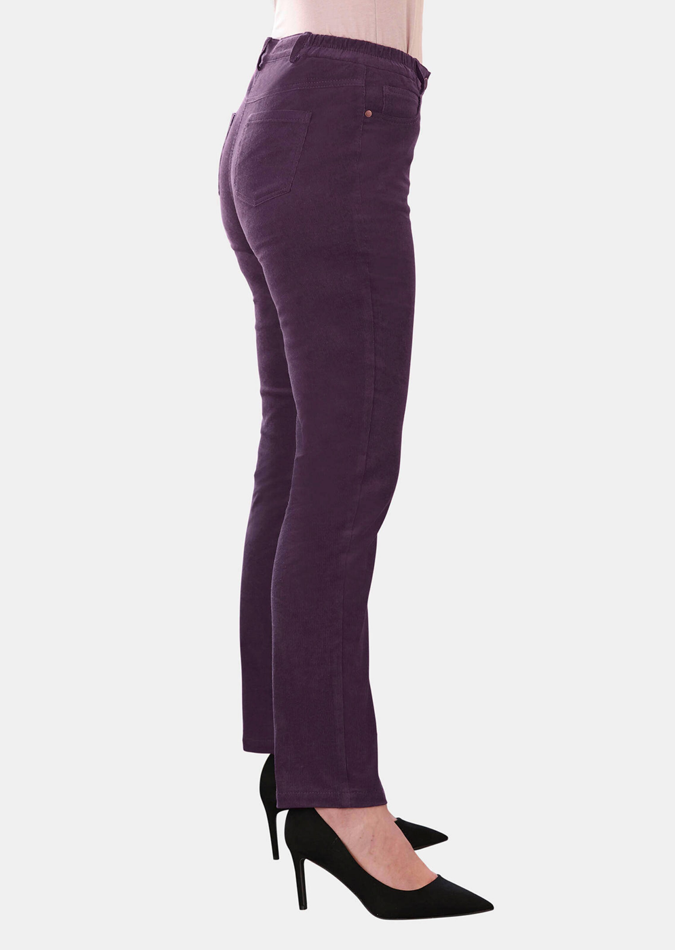 Pantalon en velours côtelé CARLA - lilas - Gr. 56 de Goldner Fashion