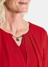 Festliche Bluse mit Chiffonüberwurf und Schmuckelement thumbnail 5