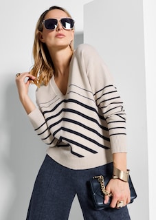 Sportiver Strickpullover mit Streifenmuster thumbnail 7