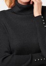 Eleganter Rollkragenpullover mit optischen Knöpfen thumbnail 5