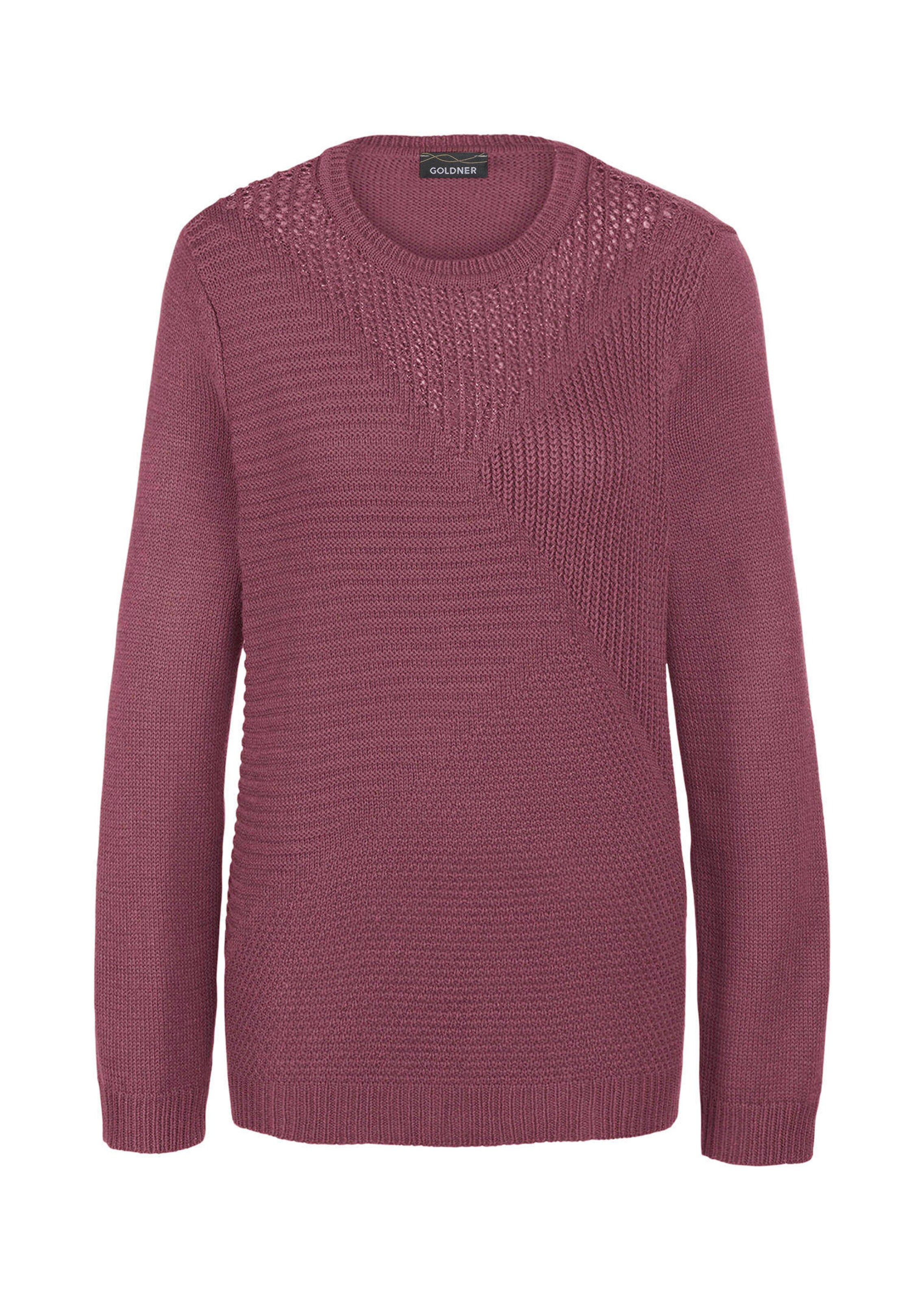 Onderhoudsarme pullover met hoogwaardige ribstructuur