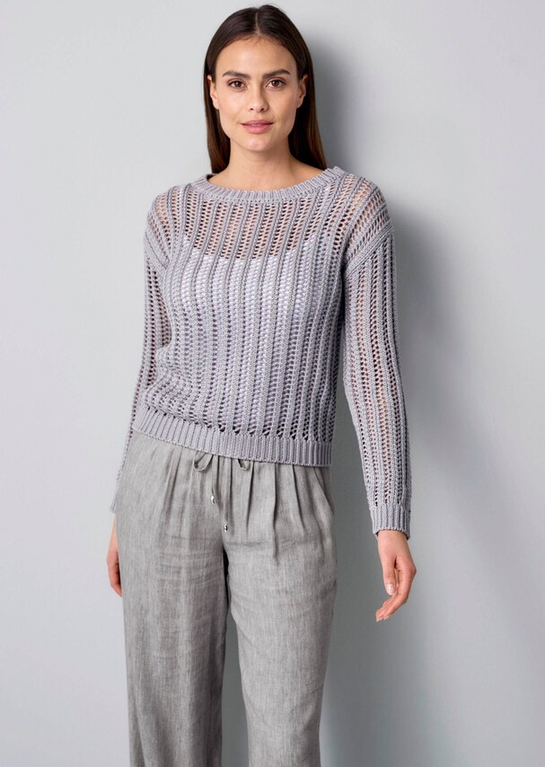 Pullover mit Lochstrickmuster