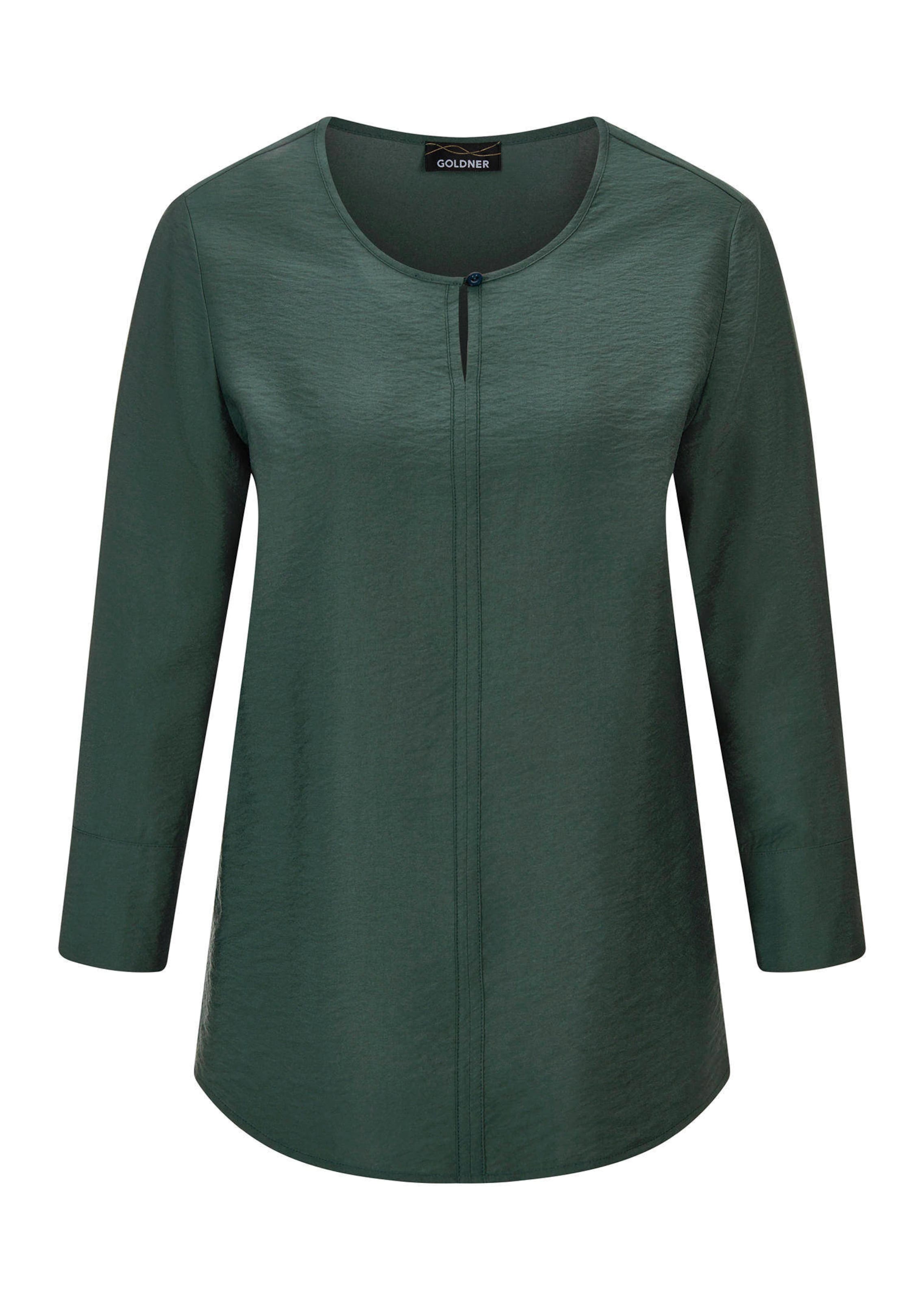 Blouse met ronde hals in viscosemix met structuur