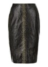 Leather skirt with snake print thumbnail 1