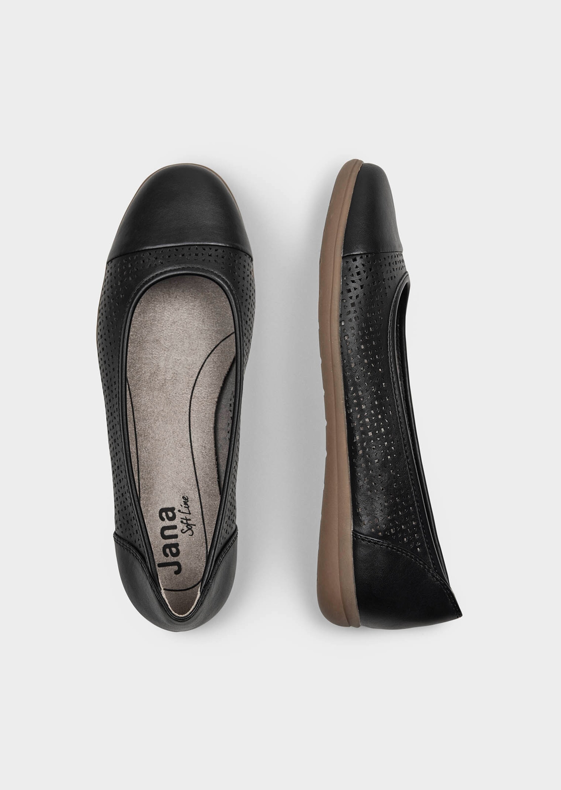 Ballerines avec perforations mode - noir - Gr. 42 de Goldner Fashion