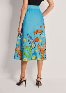 Midi skirt with pop art print thumbnail 3
