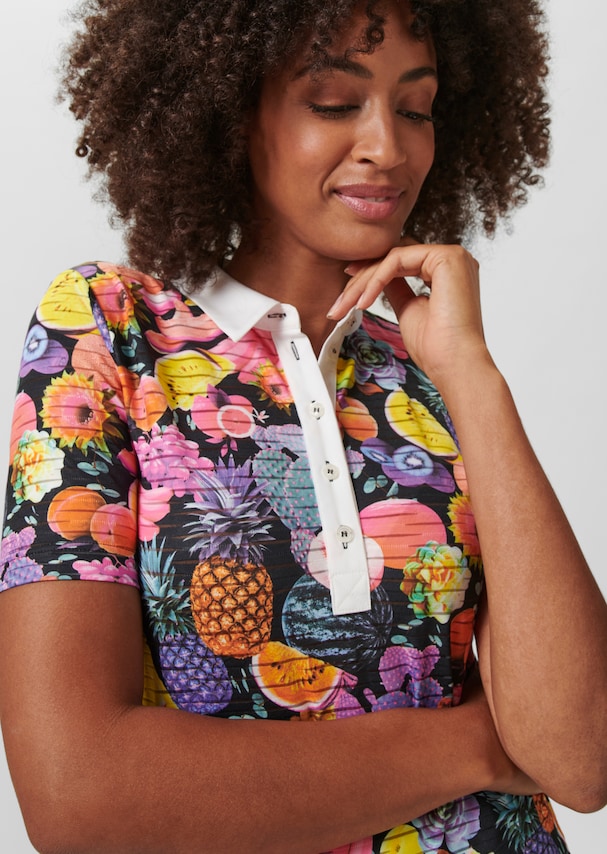 Polo shirt with fruit print 4