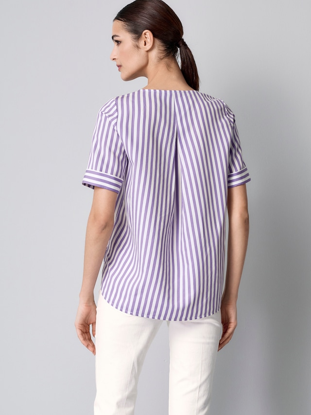 Streifenbluse mit Halbarm 2