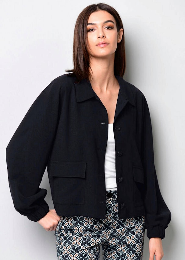 Blouson mit Hemdkragen