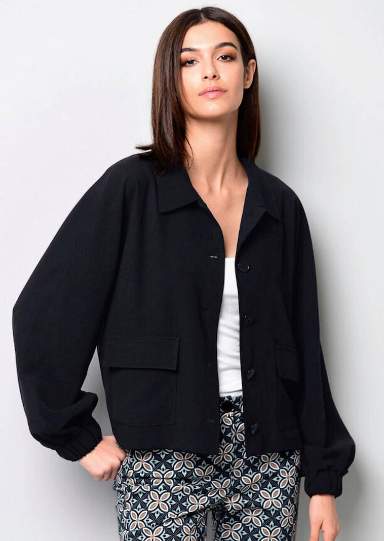 Blouson mit Hemdkragen