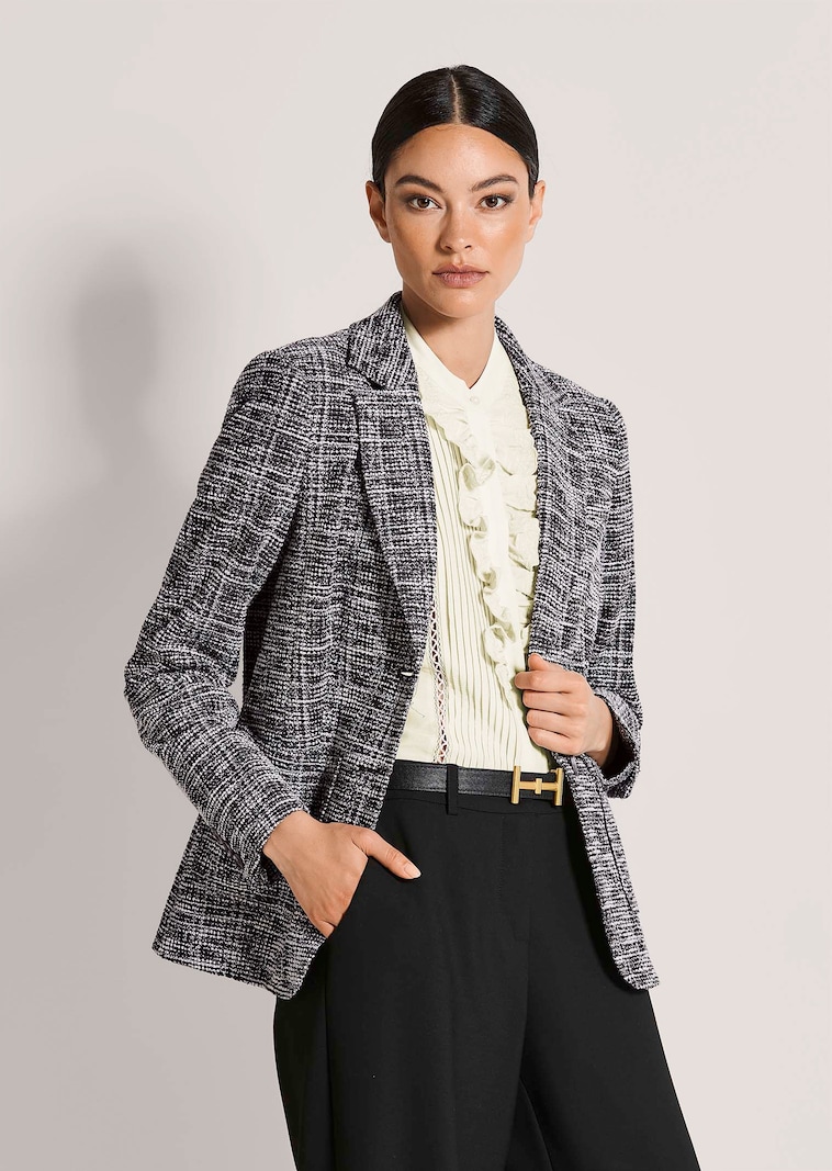 Blazer mit Glanzgarn
