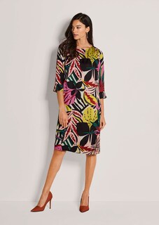 H-line dress with floral print and 3/4-length sleeves thumbnail 2