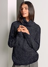 Schimmernder Pullover mit Polo-Kragen thumbnail 1