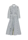 Striped shirt dress with tie sash thumbnail 6