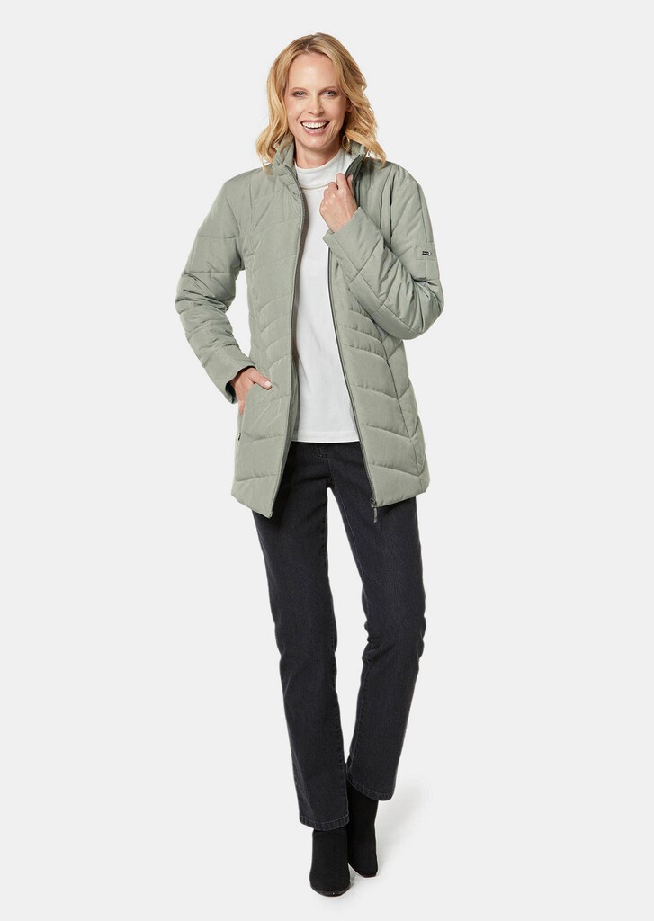 Warme Steppjacke in Jeansoptik