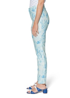 Stretch-Jeans mit Batik-Print thumbnail 4