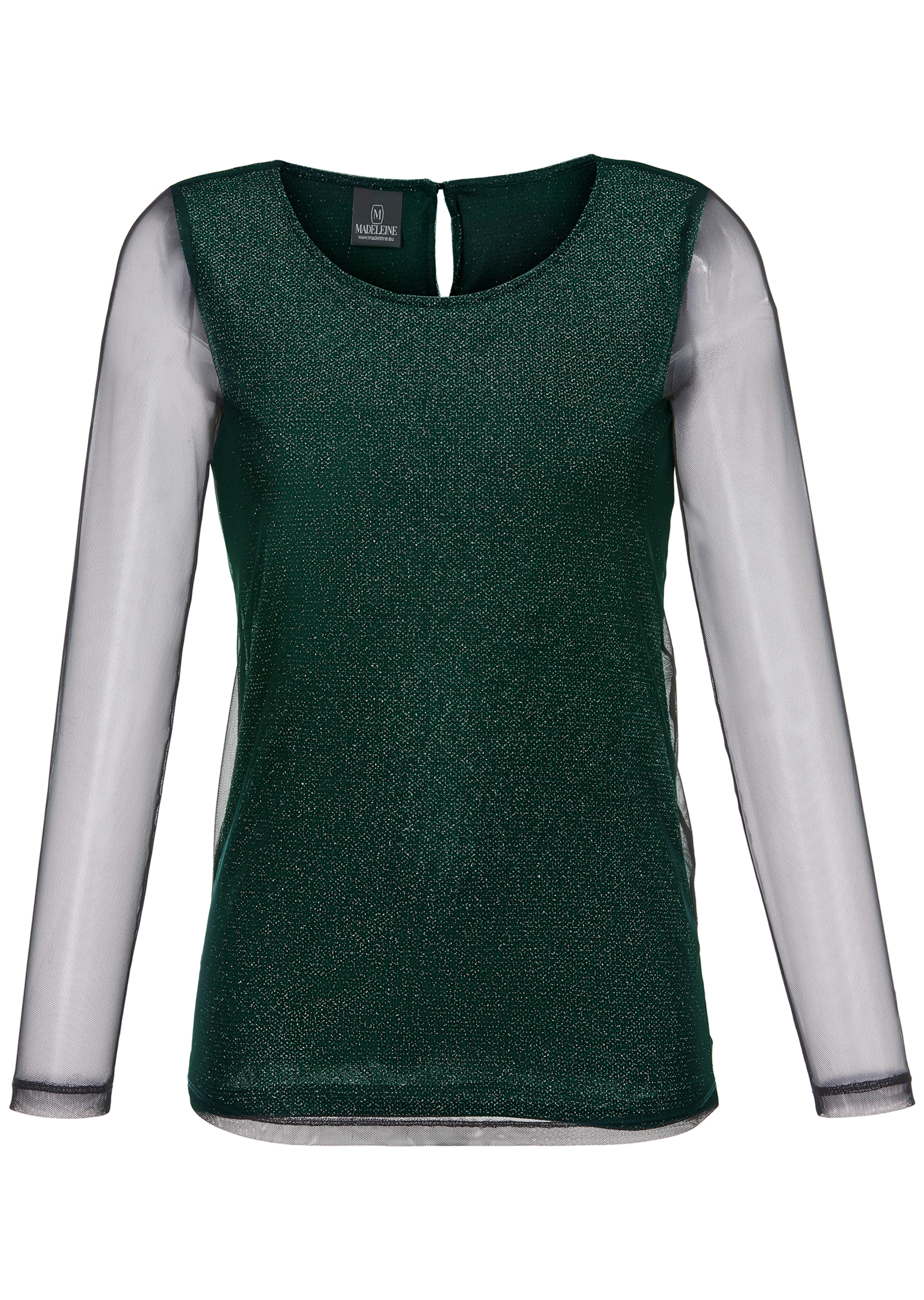 Bluse mit transparenten Ärmeln