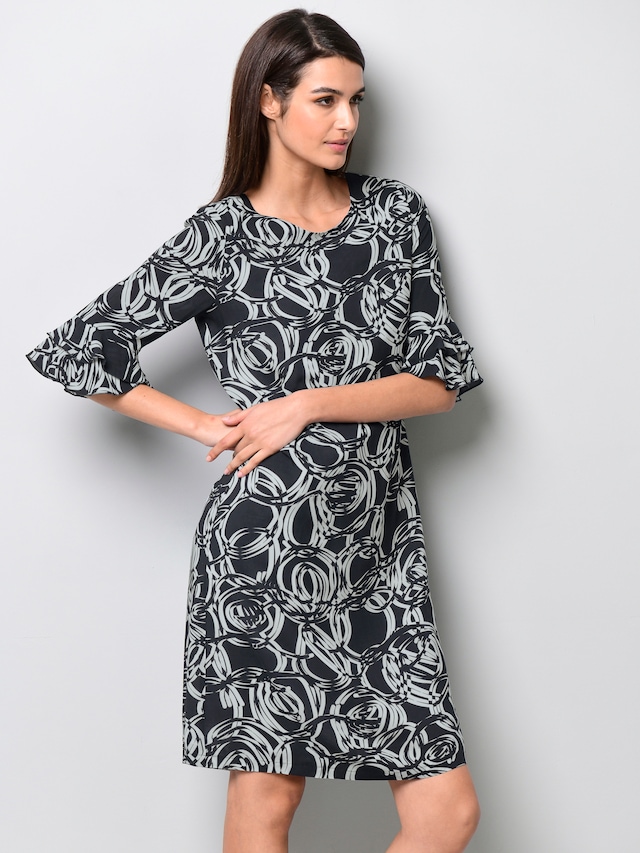 Kleid mit grafischem Dessin 6