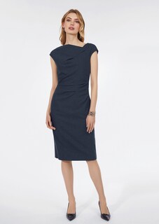 Ärmelloses Etui-Kleid mit Streifen-Dessin thumbnail 2