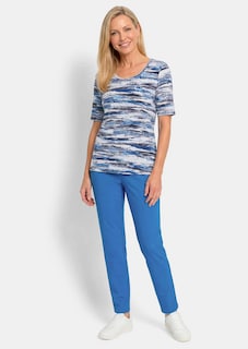 T-shirt en jersey de coton doux avec un imprimé aquarelle thumbnail 2