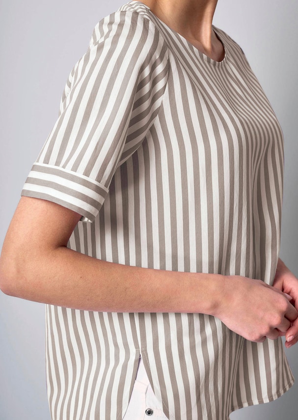 Streifenbluse mit Halbarm 6