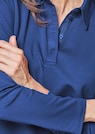 Poloshirt met lange mouwen en sierband bij de knoopsluiting thumbnail 5