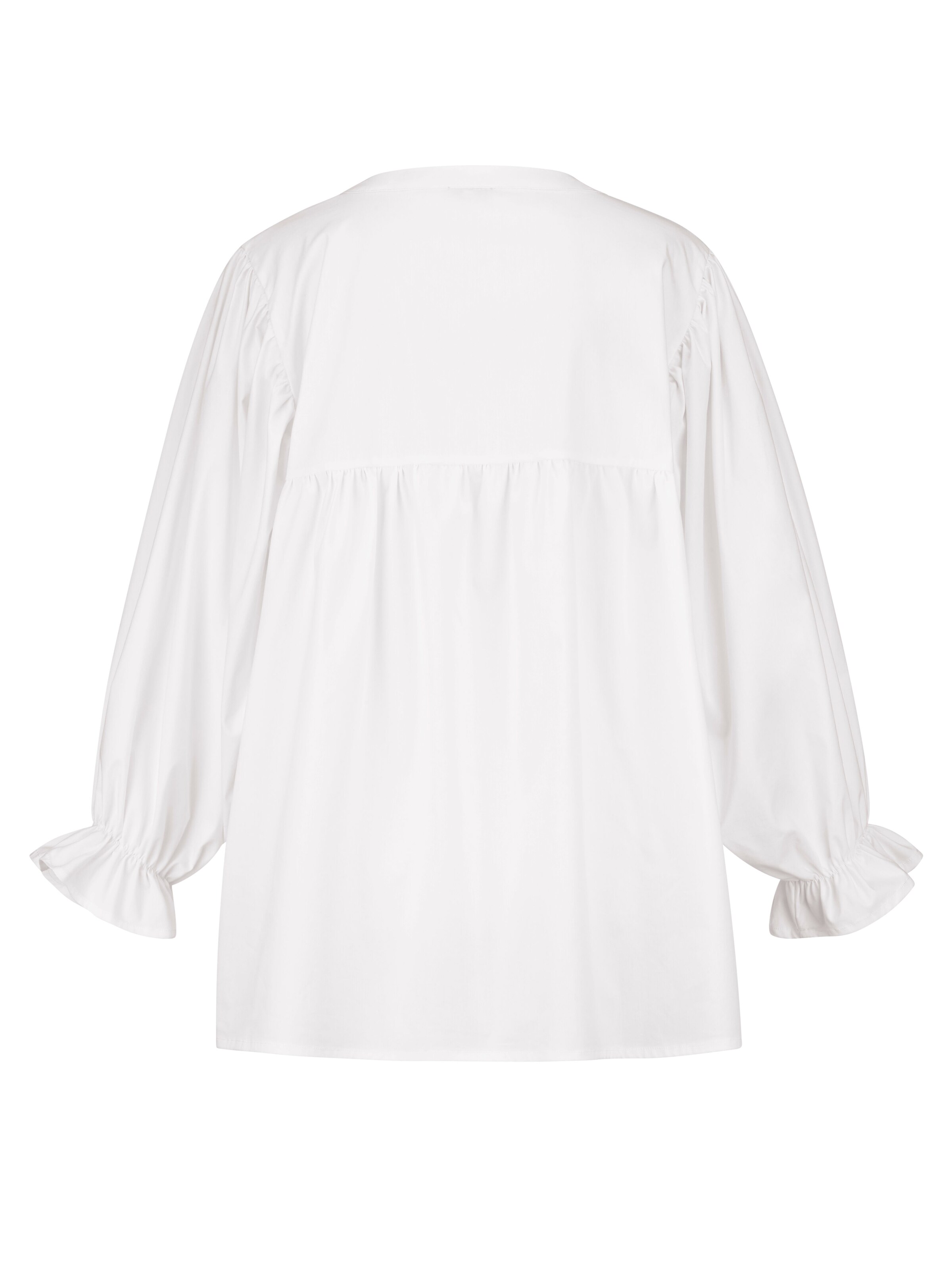 Popelinebluse mit Stehkragen