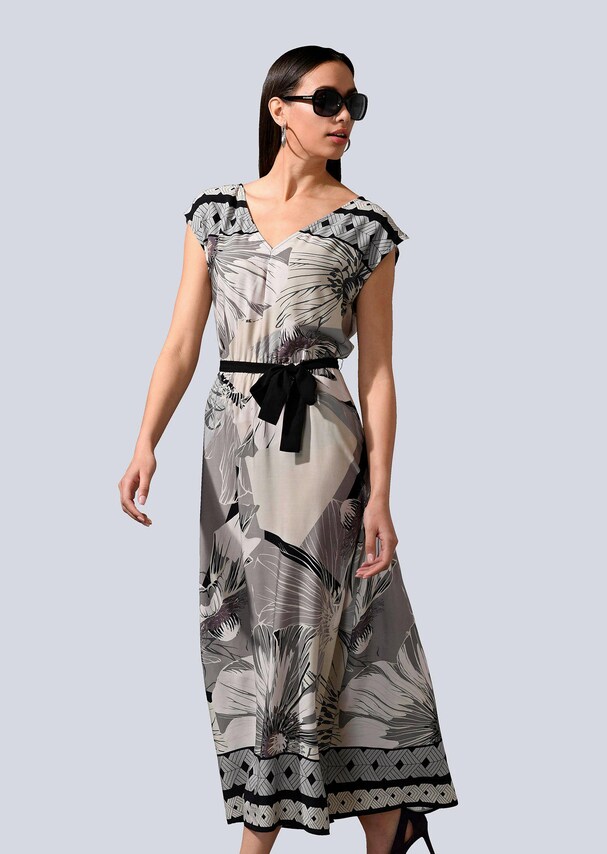 Kleid mit platziertem Blütendruck 5