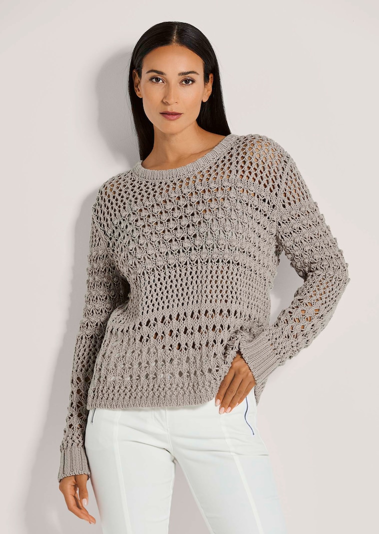Pullover mit Ajour-Muster