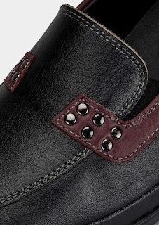 Slipper aus Glattleder mit Metallnieten thumbnail 3