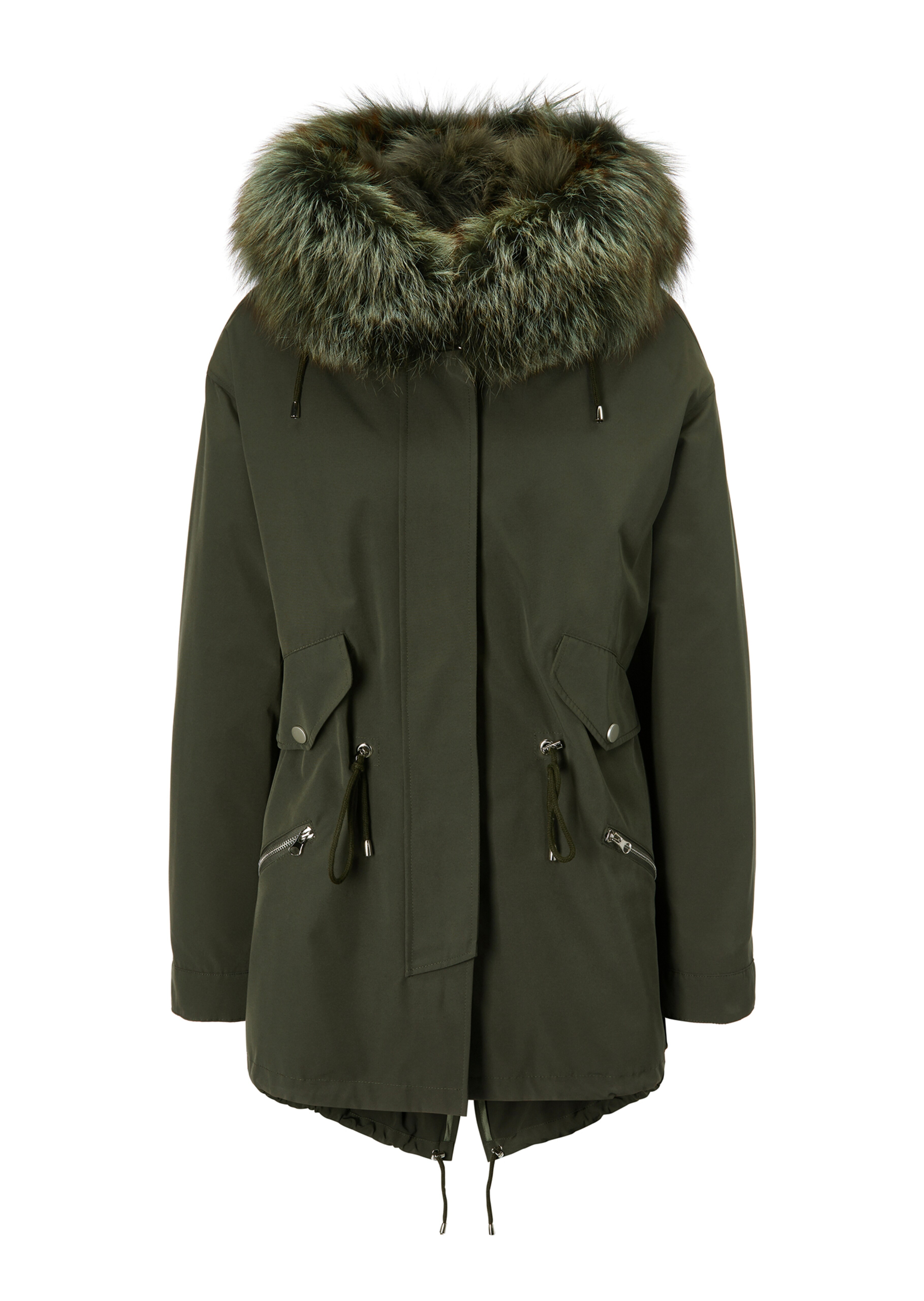 Kapuzen-Parka mit abnehmbarem Pelz