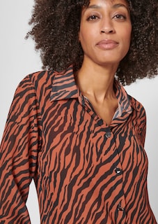 Long-line animal print blouse thumbnail 5