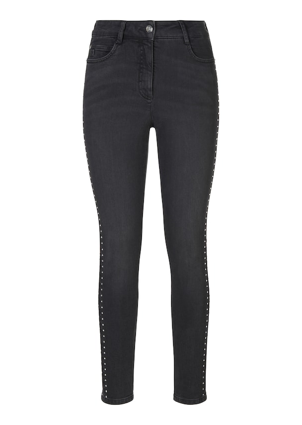 Slim fit jeans with rhinestone detailing