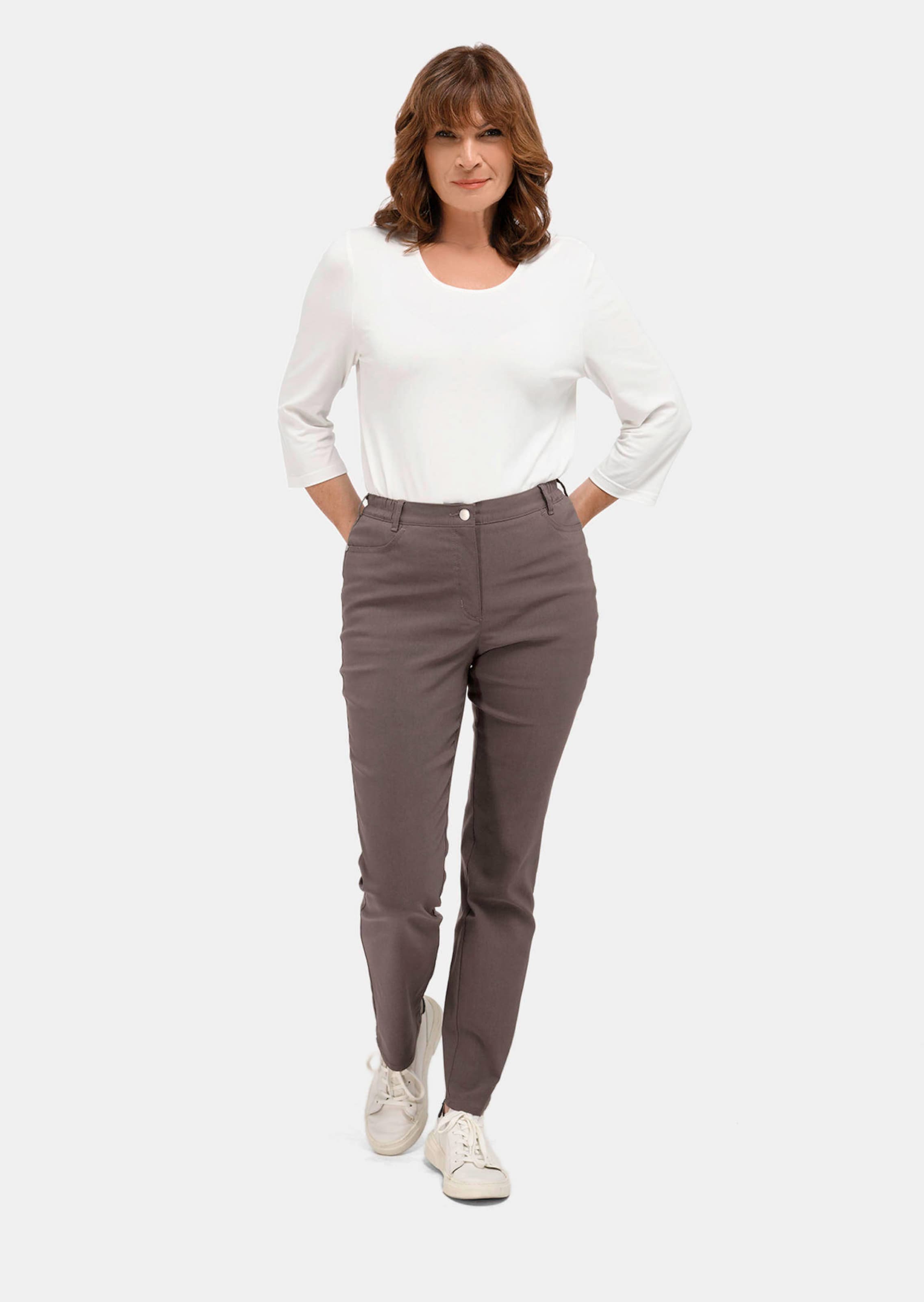 Pantalon super stretch CARLA - taupe - Gr. 245 de Goldner Fashion