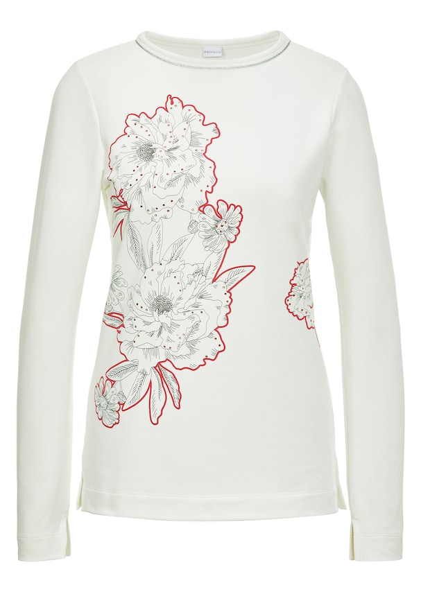 Softes Edel-Sweatshirt mit exklusivem Floral-Print