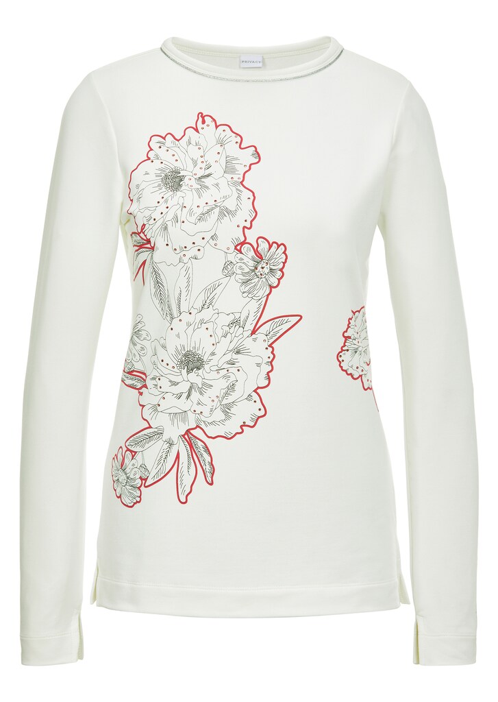 Soft luxury sweatshirt with exclusive floral print