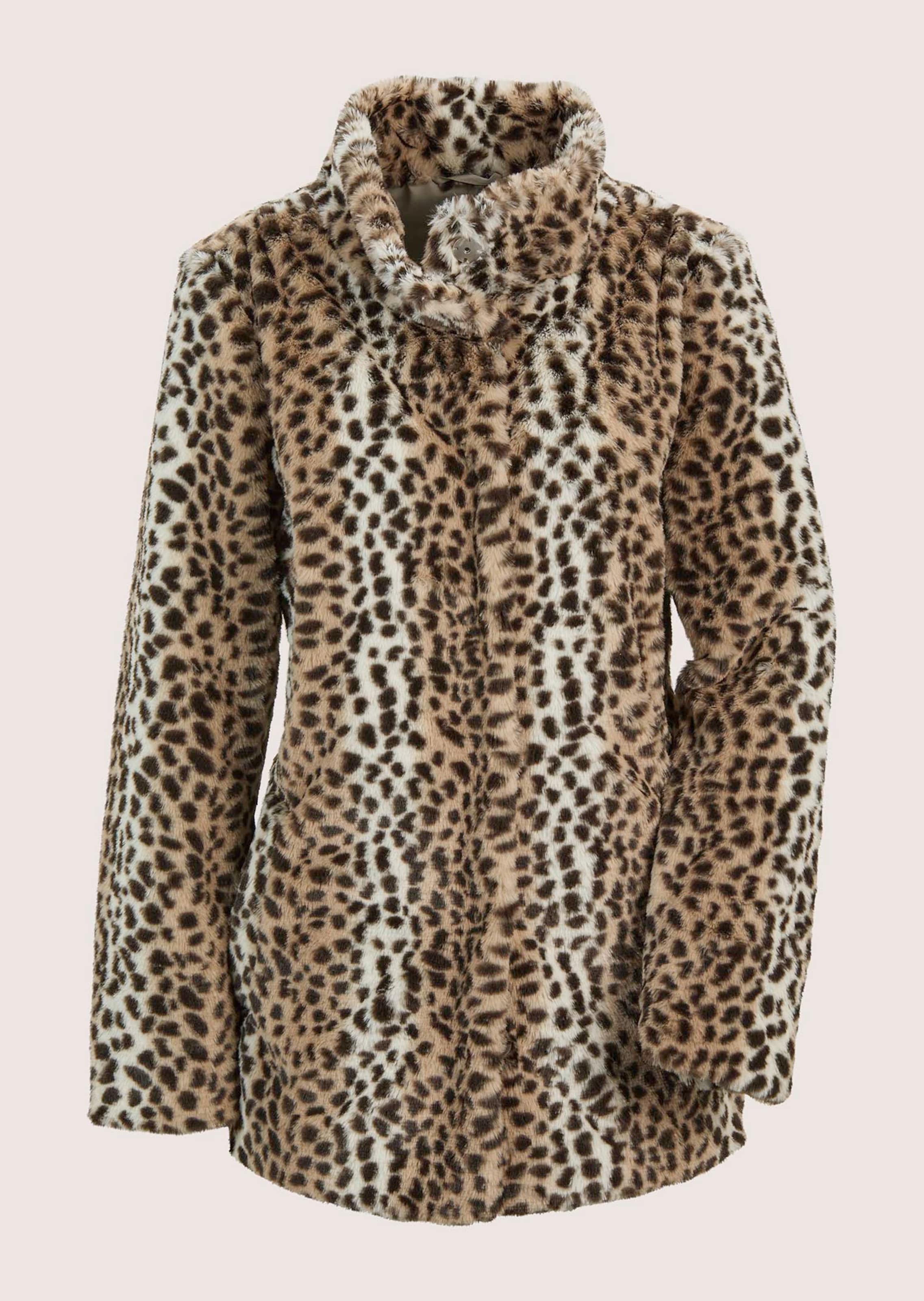 Manteau D'hiver Femme En Fausse Fourrure Léopard - Longueur Mi-longue, Avec Capuche, Pour Look Chic Et Chaud